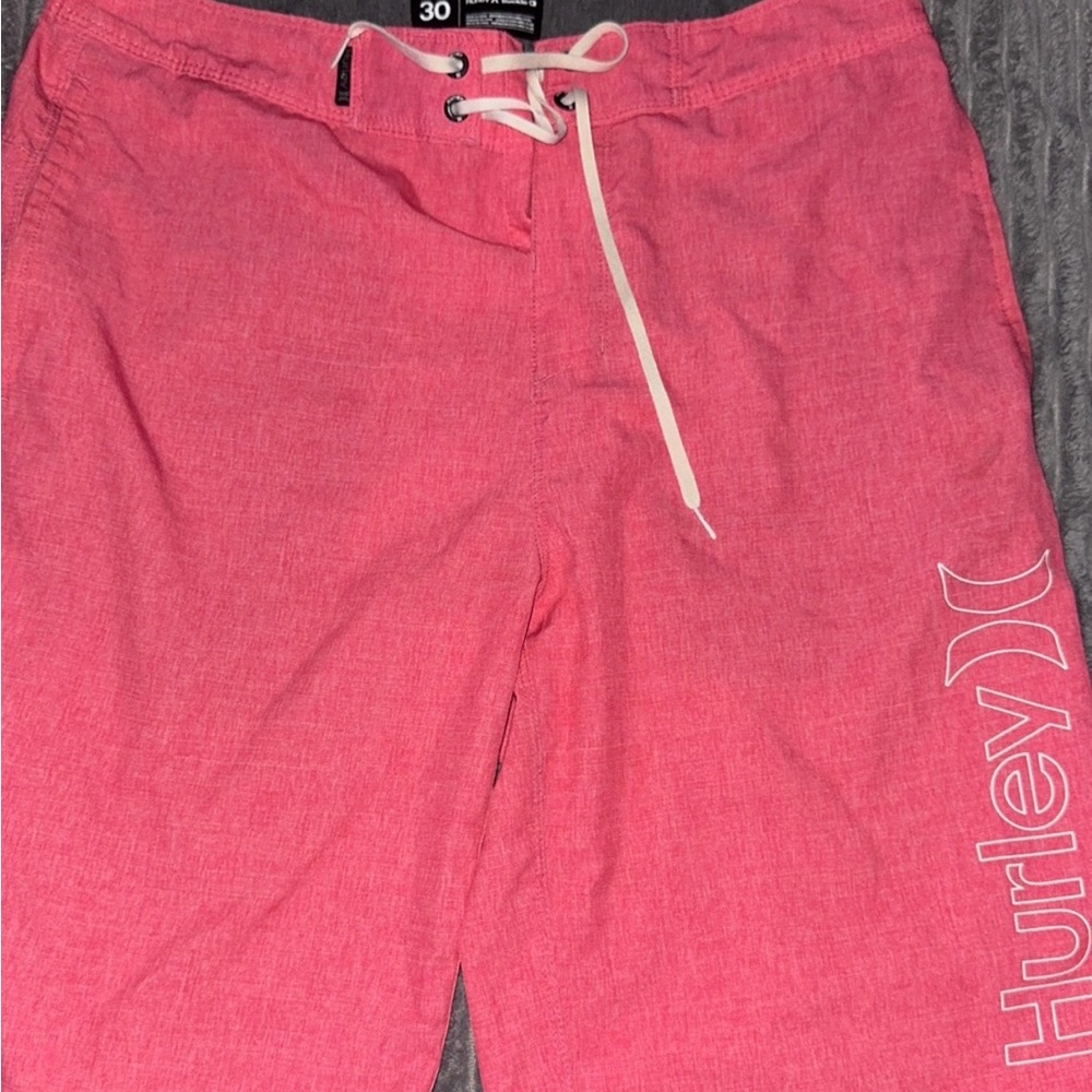Hurley Men’s Coral Pink Drawstring Swim Shorts